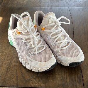 Nike Metcon White and Green Athletic Sneakers